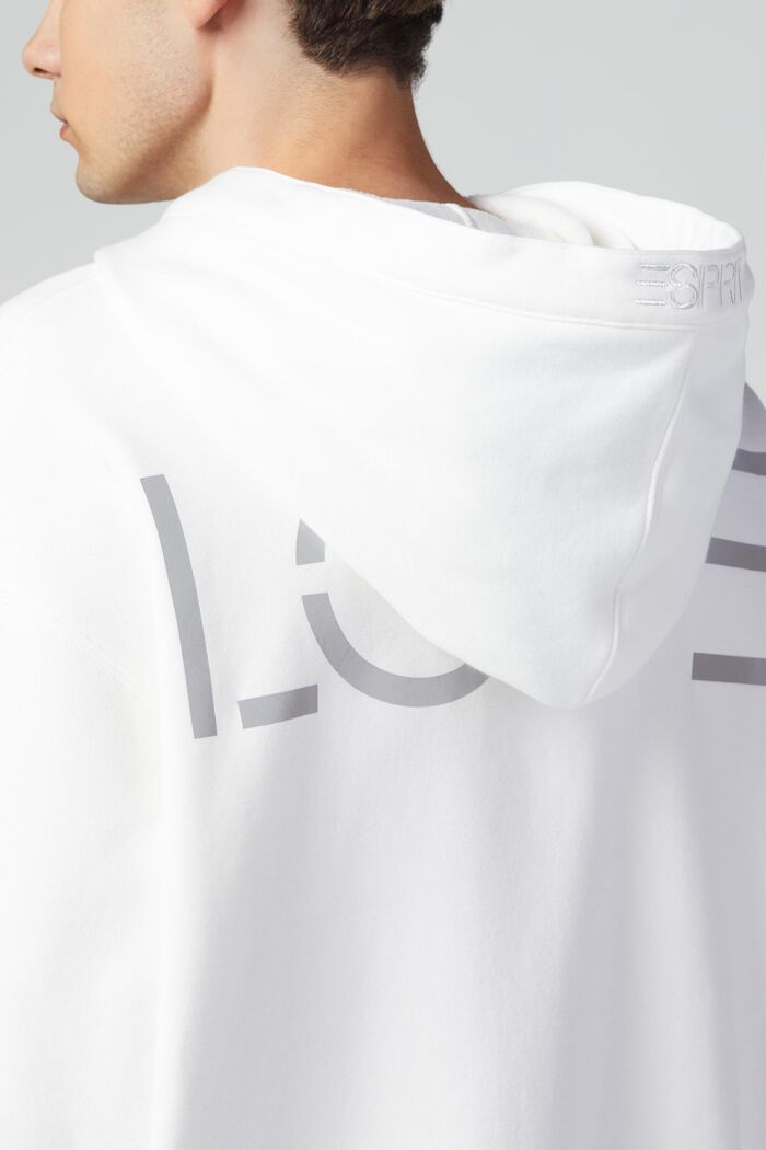 Unisex Sweatshirt im Patchwork-Look, WHITE, detail image number 4