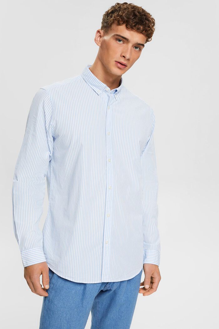 Button-Down-Hemd mit Streifenmuster, LIGHT BLUE, detail image number 0