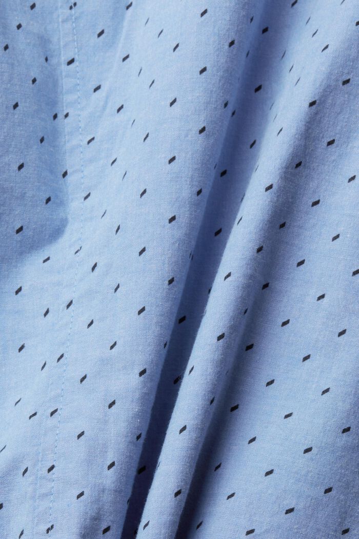 Gemustertes Hemd mit Stehkragen aus nachhaltiger Baumwolle, BRIGHT BLUE, detail image number 6