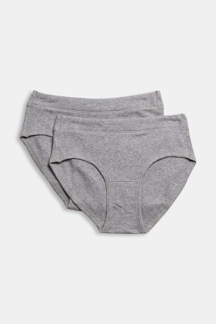 2er Pack Hipster-Shorts, Organic Cotton, MEDIUM GREY, detail image number 0