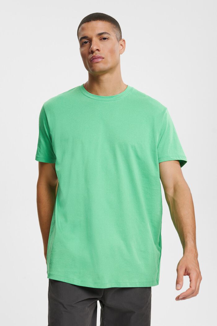 Jersey T-Shirt, 100% Baumwolle, GREEN, detail image number 1