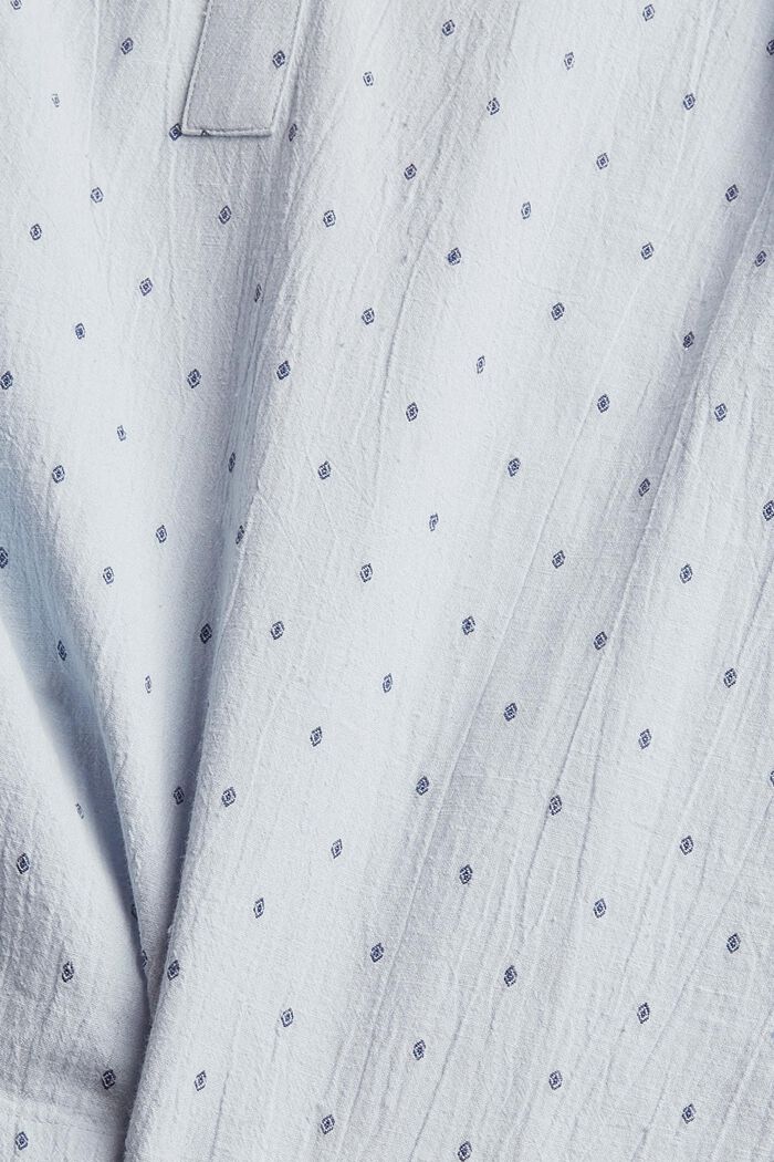 Gemusterte Bluse mit Kelchausschnitt, LIGHT BLUE, detail image number 4