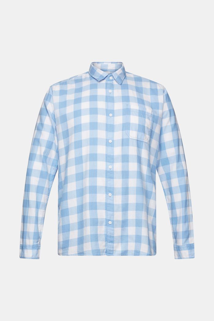 Flanellhemd mit Vichy-Karo, nachhaltige Baumwolle, BRIGHT BLUE, detail image number 8