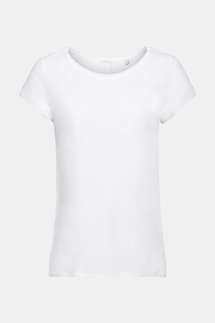 T-Shirt aus Slub Baumwolle, WHITE, detail image number 5