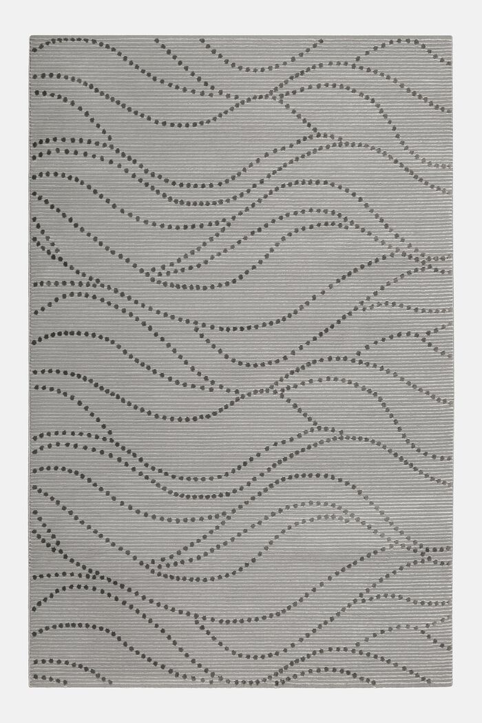 Kurzflorteppich Selena mit wellenförmigem Muster, GREY, detail image number 0