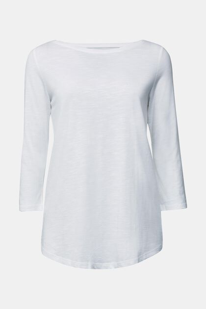 Jersey-Shirt mit Organic Cotton, WHITE, overview