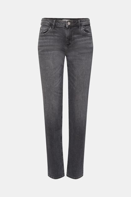 Straight Leg Jeans, GREY MEDIUM WASHED, overview