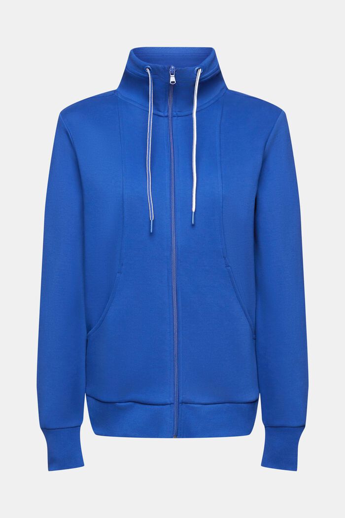 Sweatshirt mit Reißverschluss, Baumwollmix, BRIGHT BLUE, detail image number 5