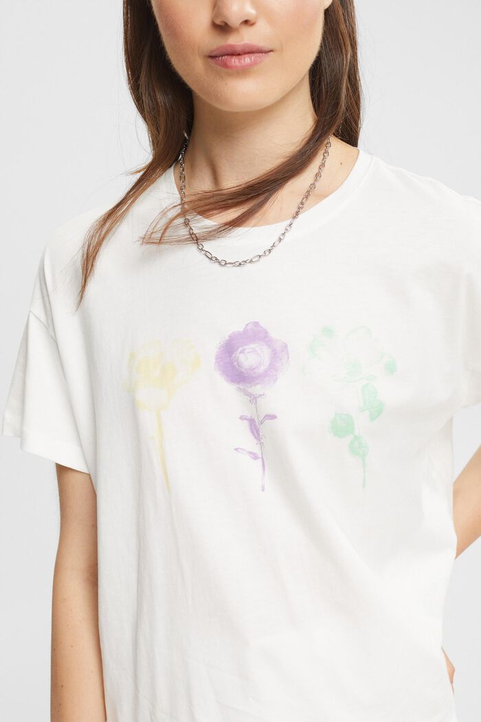 T-Shirt mit Print, OFF WHITE, detail image number 0