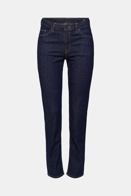 Elastische Slim-Fit Jeans, BLUE RINSE, overview