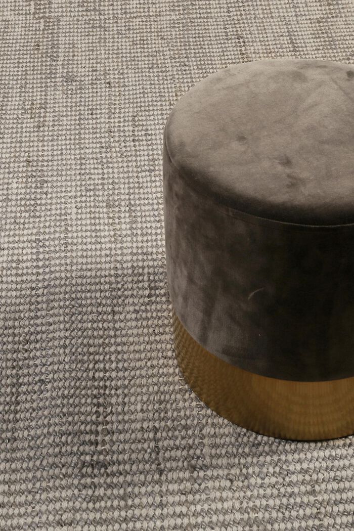 Handgewebter Teppich aus Woll-Mix, SILVER, detail image number 5