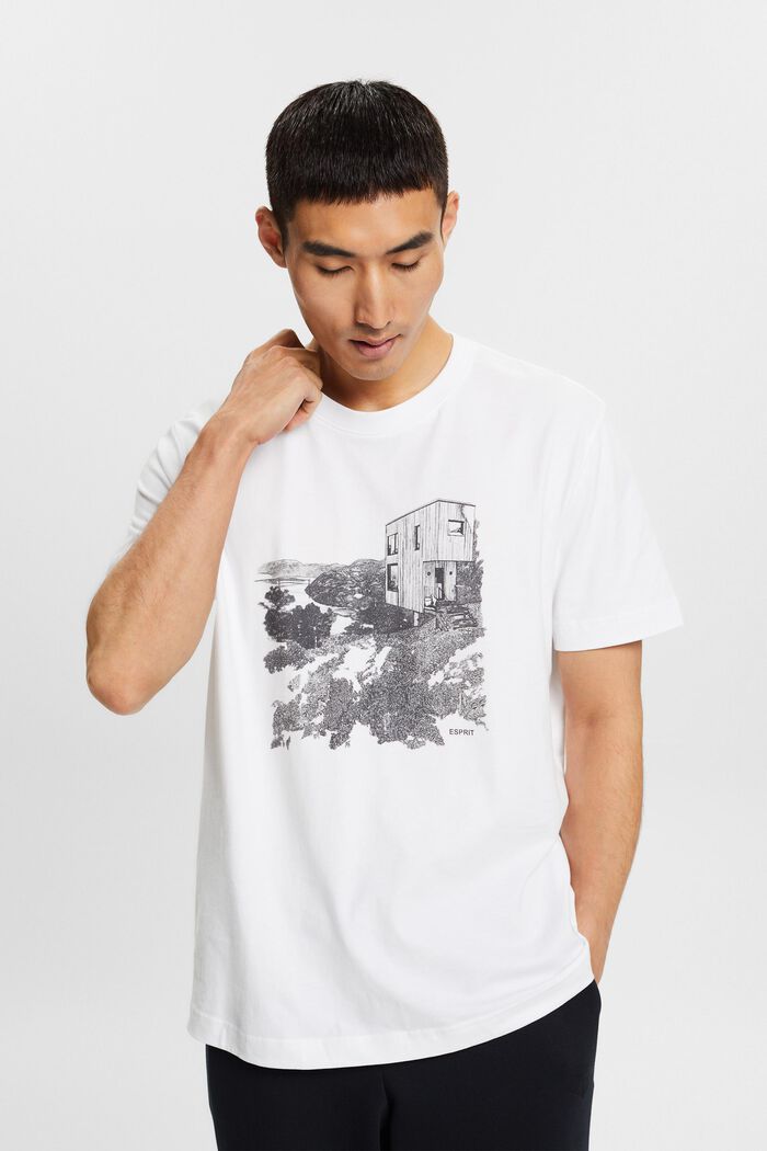 T-Shirt mit Grafikprint, WHITE, detail image number 1