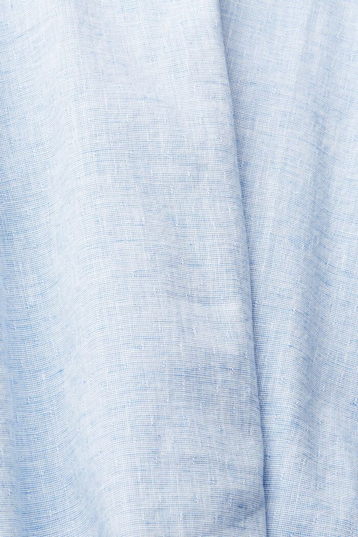 Aus Leinen-Mix: meliertes Hemd, BLUE, detail image number 4