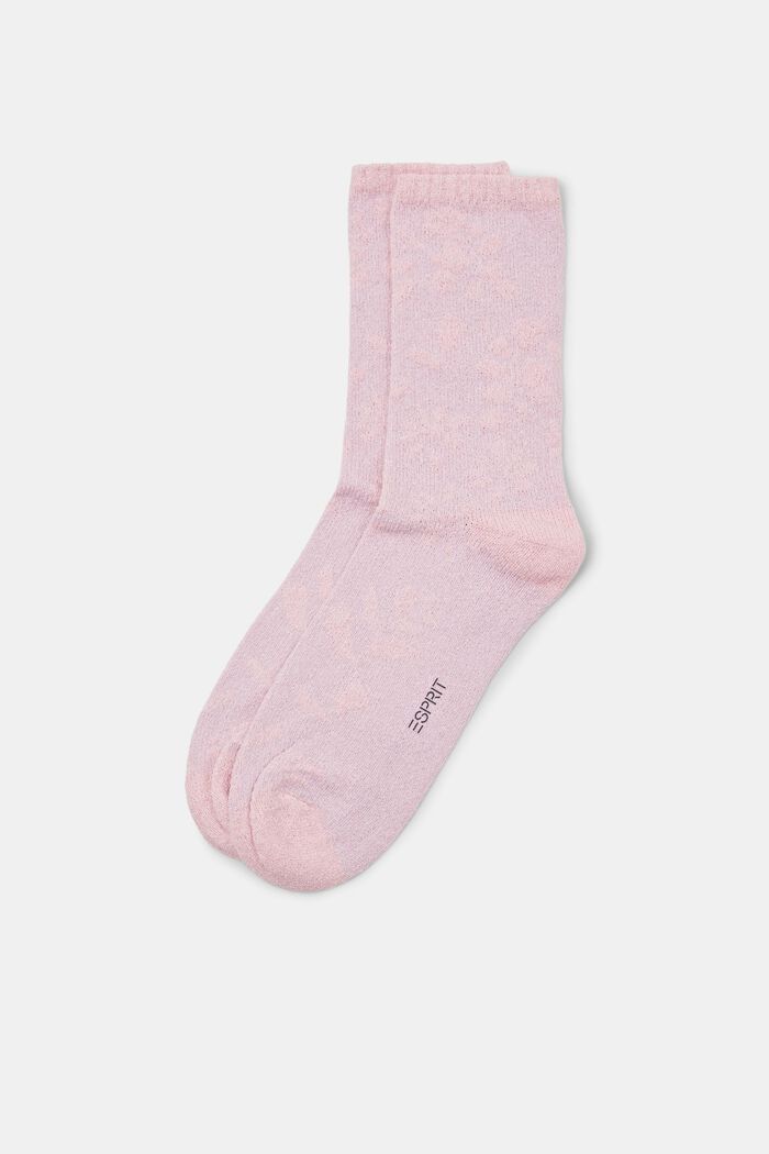 Geblümte Frottee-Socken, Bio-Baumwolle, ROSE, detail image number 0
