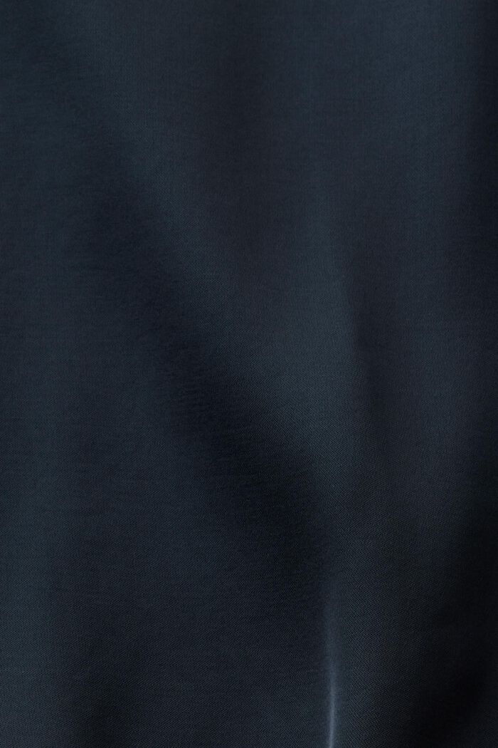 Satinbluse mit Reverskragen, LENZING™ ECOVERO™, PETROL BLUE, detail image number 4