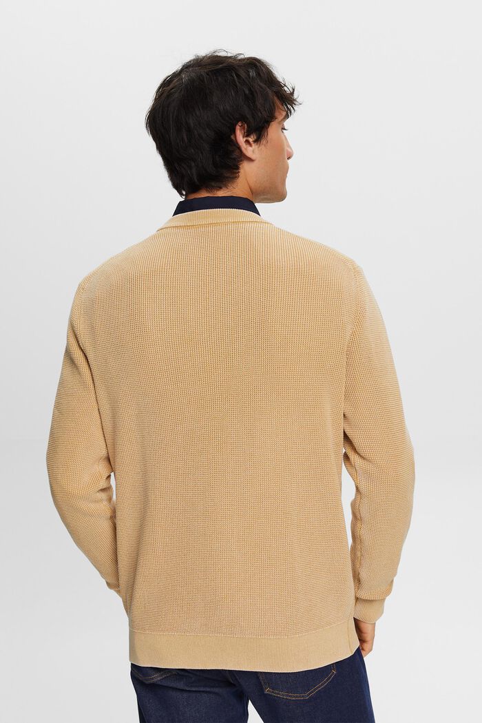 Pullover mit Rundhalsausschnitt, 100 % Baumwolle, BEIGE, detail image number 2