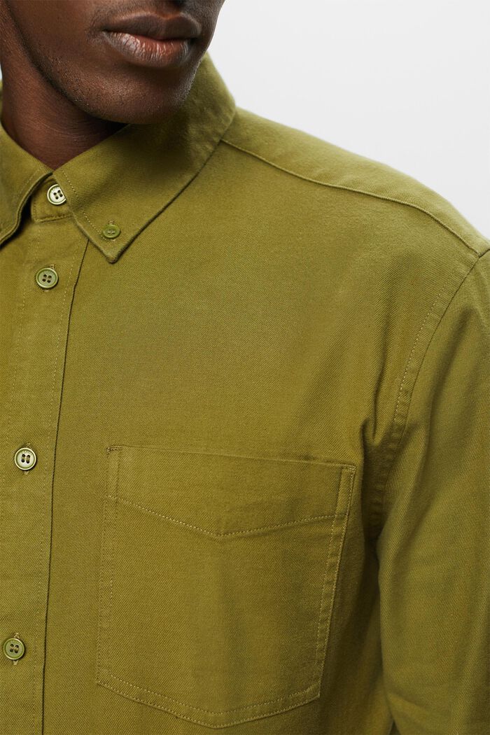Twill-Hemd in normaler Passform, OLIVE, detail image number 2