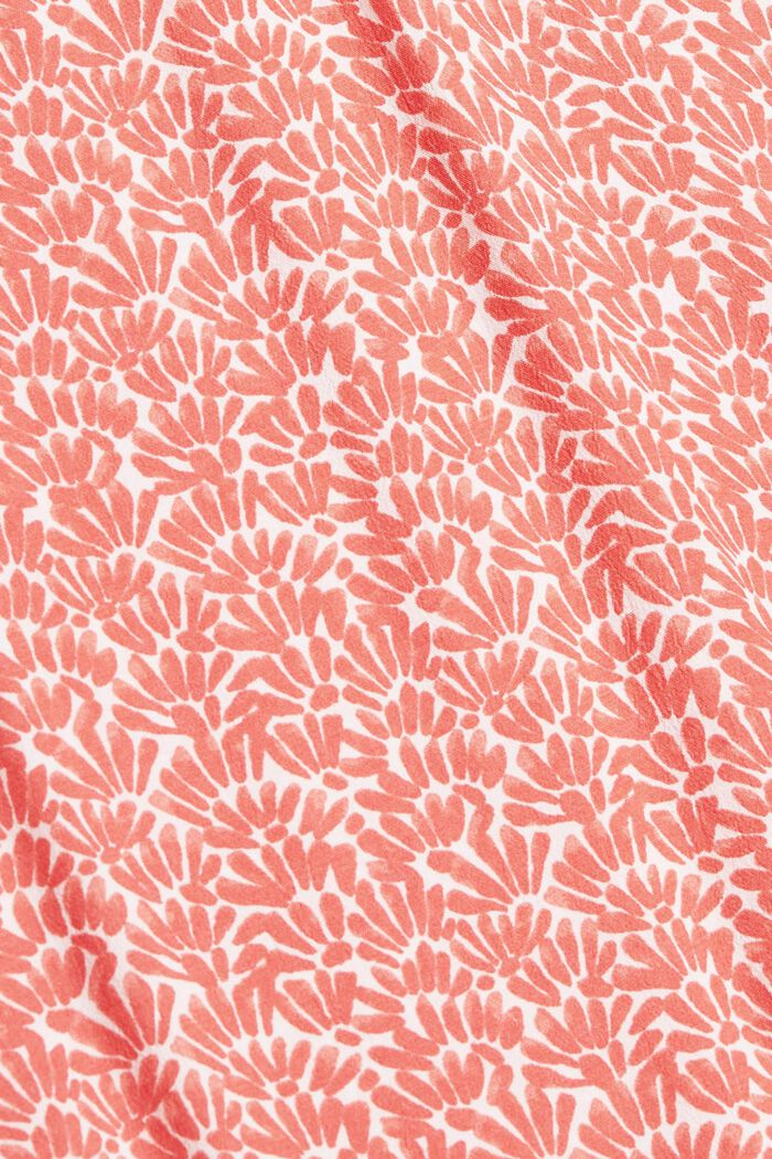 Gemusterte Bluse aus LENZING™ ECOVERO™, CORAL, detail image number 4