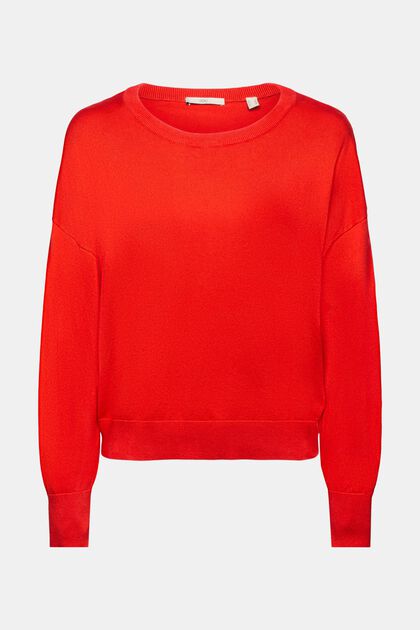 Pullover aus Strick, RED, overview