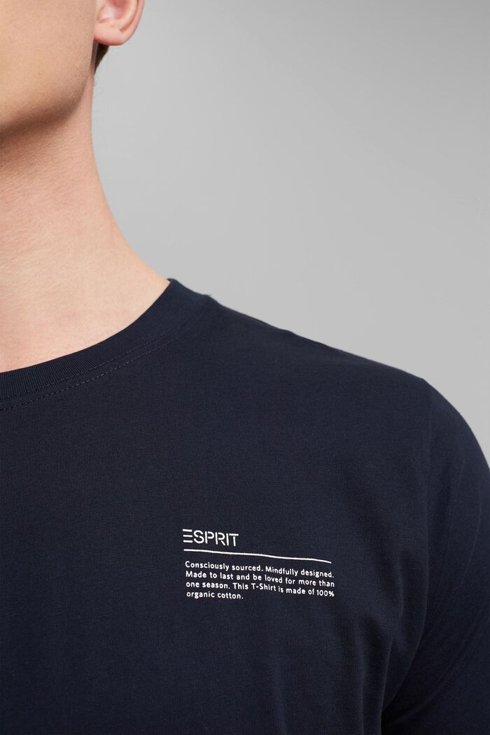 Jersey-T-Shirt mit Print, 100% Bio-Baumwolle, NAVY, detail image number 1