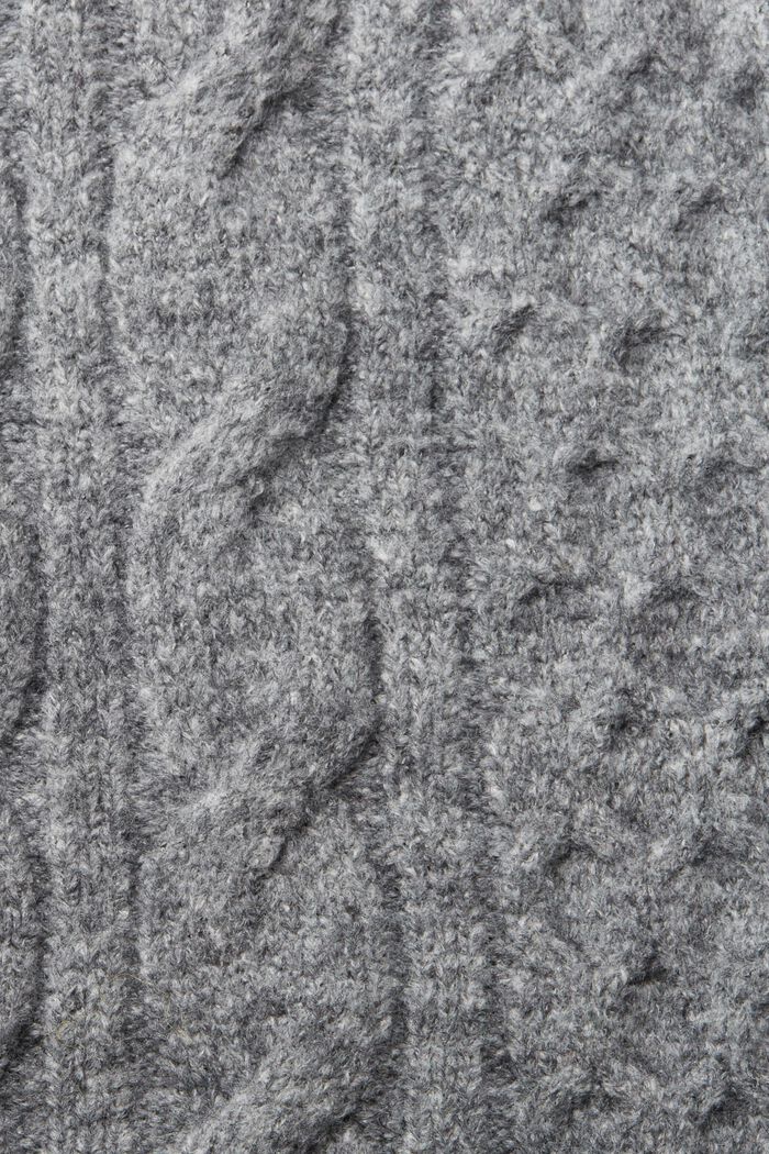 Pullover in Strickqualität mit Zipper, MEDIUM GREY, detail image number 5
