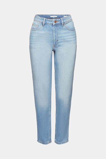 High-Rise-Jeans in Mom Fit, BLUE MEDIUM WASHED, overview
