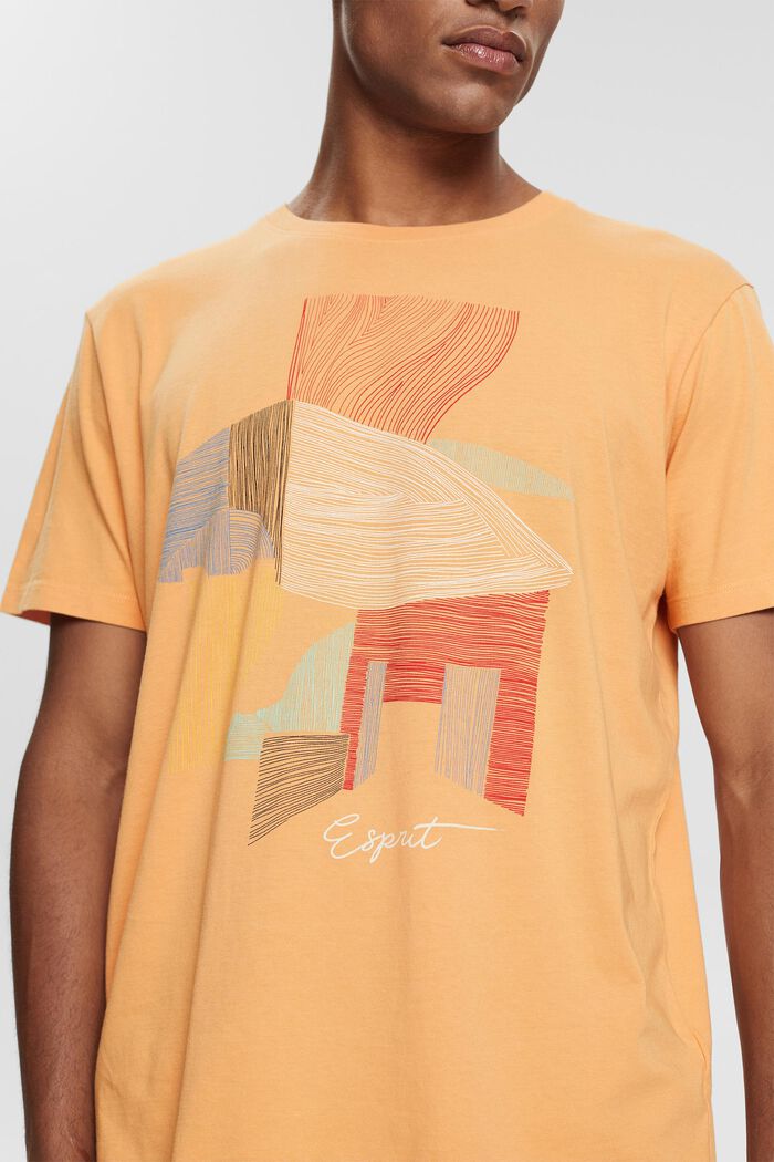 Jersey-T-Shirt mit Frontprint, PEACH, detail image number 2