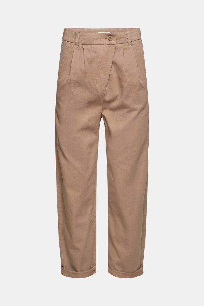 High-Rise-Chino, 100 % Pima-Baumwolle, TAUPE, detail image number 6
