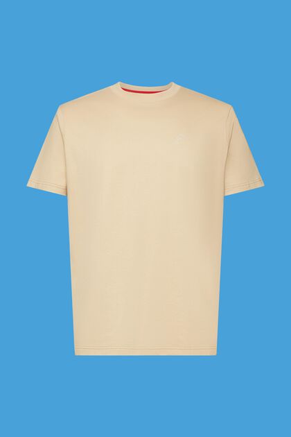 Baumwoll-T-Shirt mit Delfinprint, SAND, overview