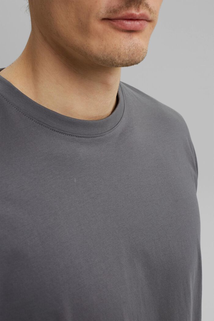 Jersey-T-Shirt aus 100% Organic Cotton, DARK GREY, detail image number 1