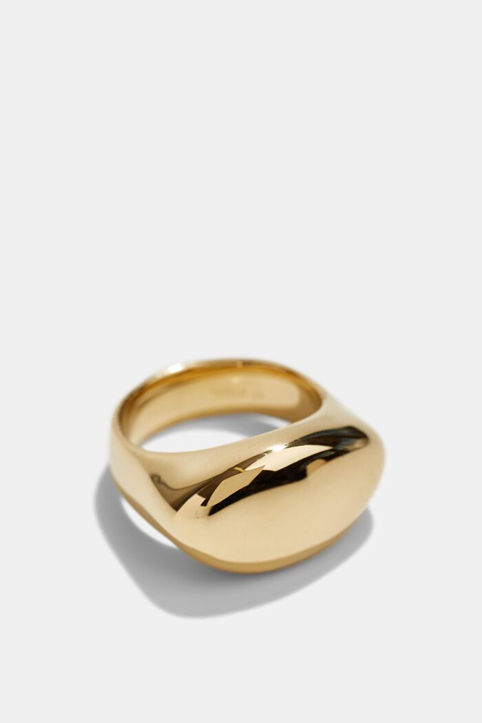 Signet-Ring aus Edelstahl, GOLD, detail image number 1