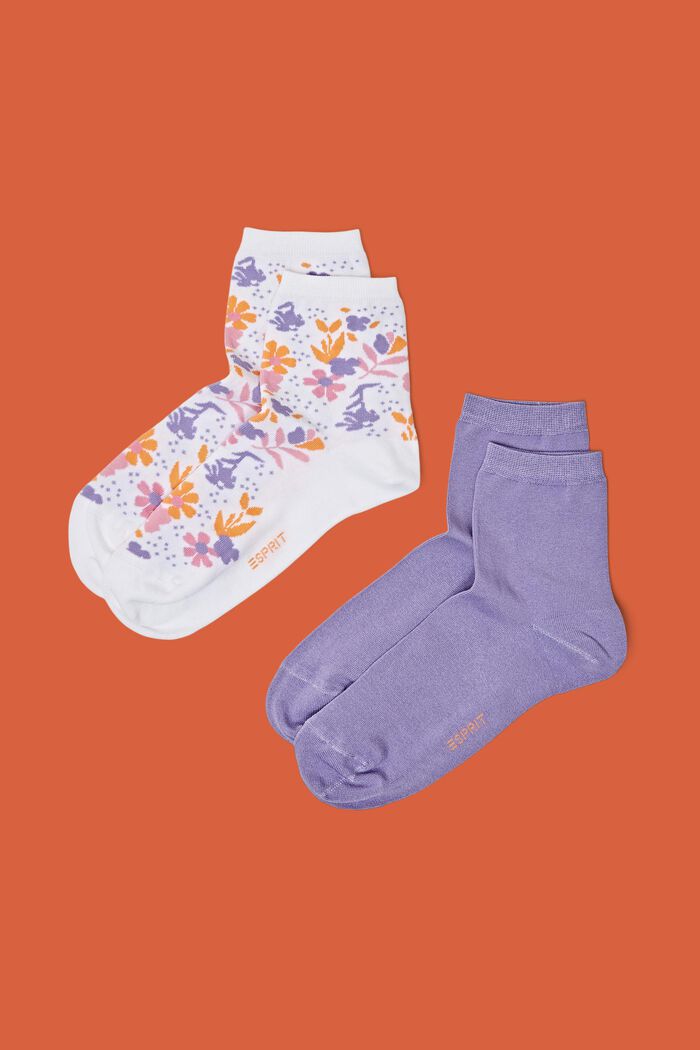 Socks, WHITE/LILAC, detail image number 0