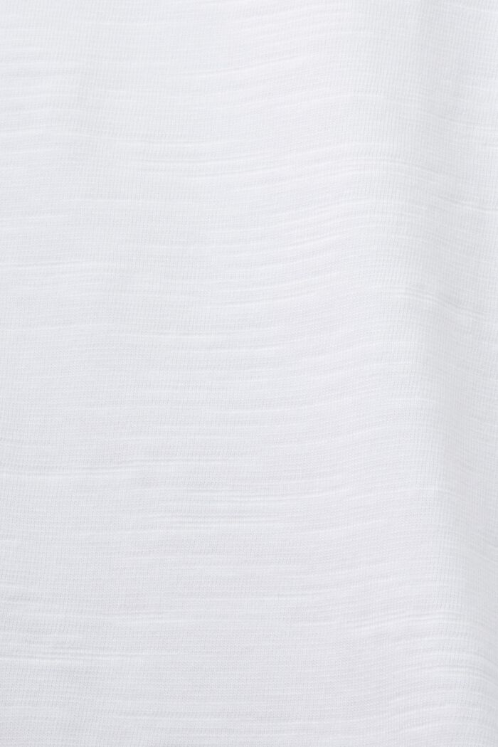 Jersey-T-Shirt mit Brust-Print, 100 % Baumwolle, WHITE, detail image number 5