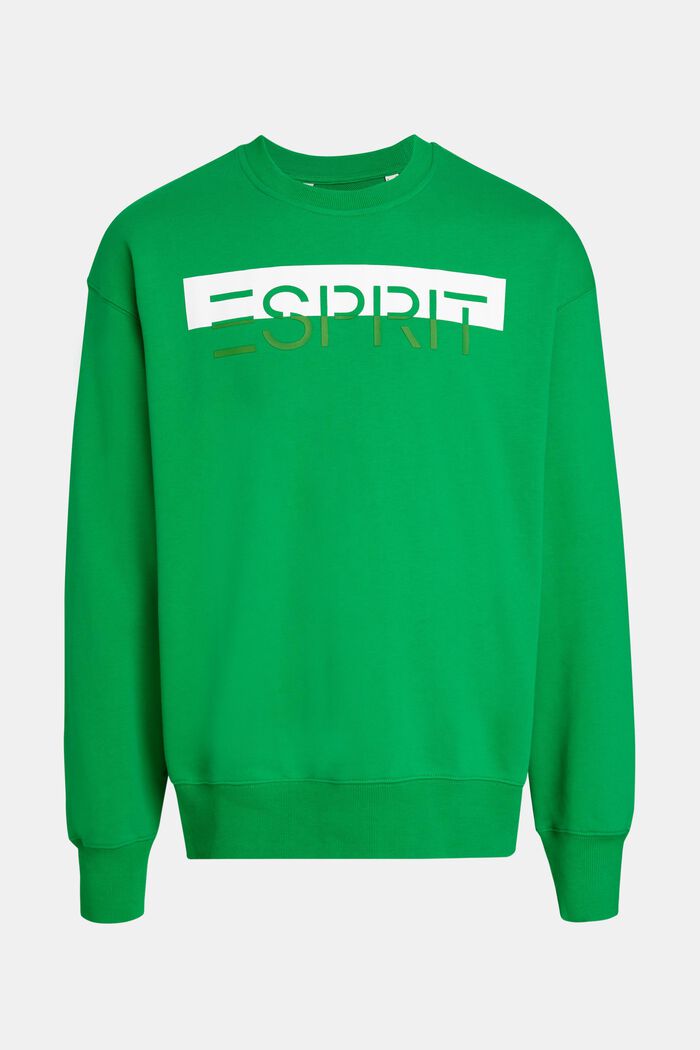 Sweatshirt mit matt-glänzendem Logo-Aufnäher, GREEN, detail image number 4