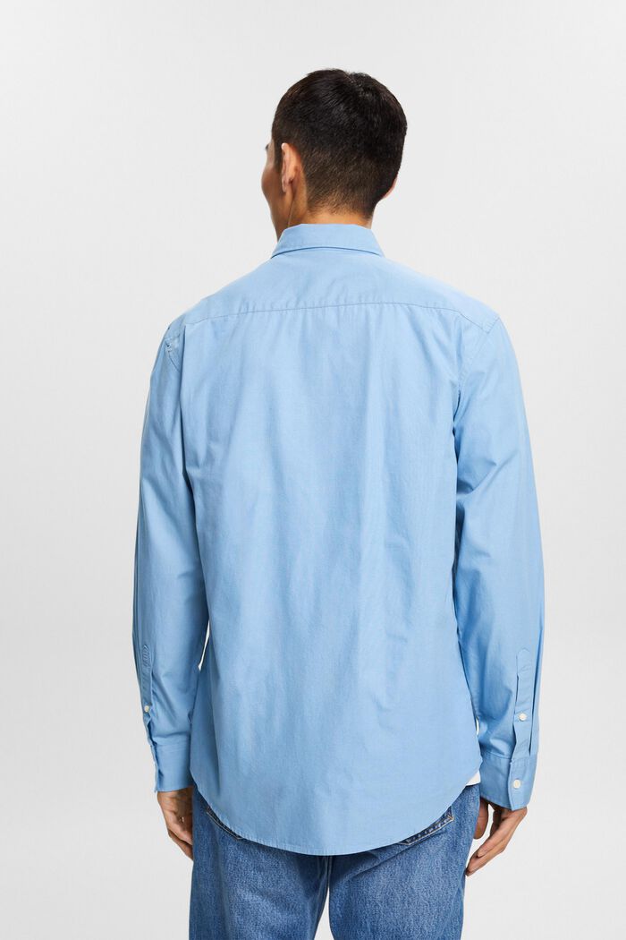 Button-Down-Hemd aus Popeline, 100 % Baumwolle, LIGHT BLUE, detail image number 3