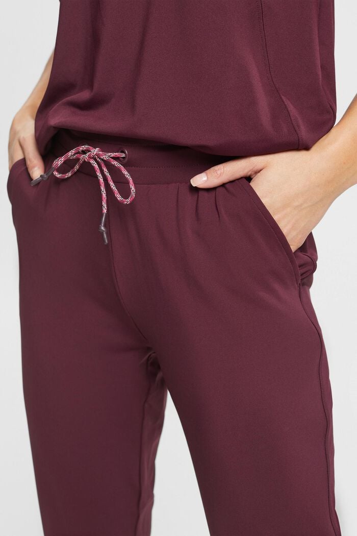 Gecroppte Jersey-Jogger-Pants mit E-DRY-Finish, BORDEAUX RED, detail image number 2