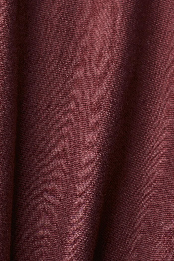 Pullover aus recyceltem Material, BORDEAUX RED, detail image number 5