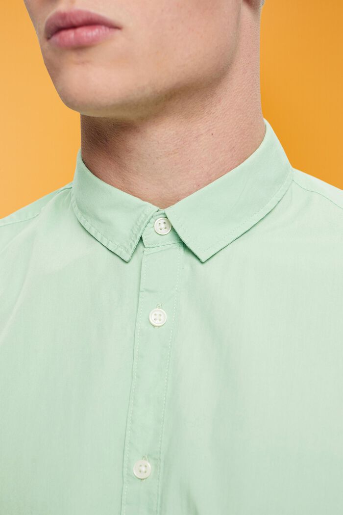 Nachhaltiges Baumwollhemd Slim Fit, PASTEL GREEN, detail image number 2