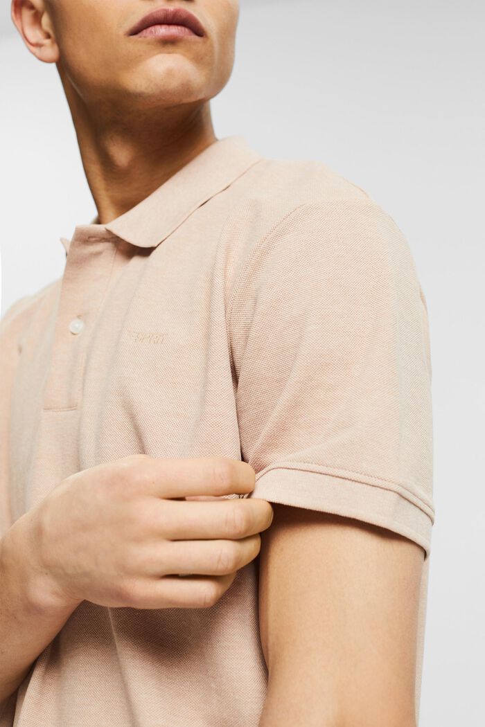 Polo-Shirt aus Bio-Baumwoll-Mix, DUSTY NUDE, detail image number 1