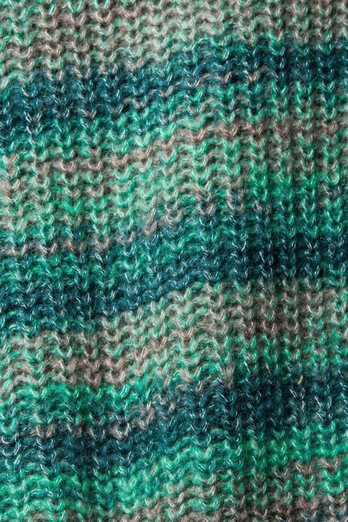Grobstrickpullover aus Wollmix, TEAL GREEN, detail image number 4