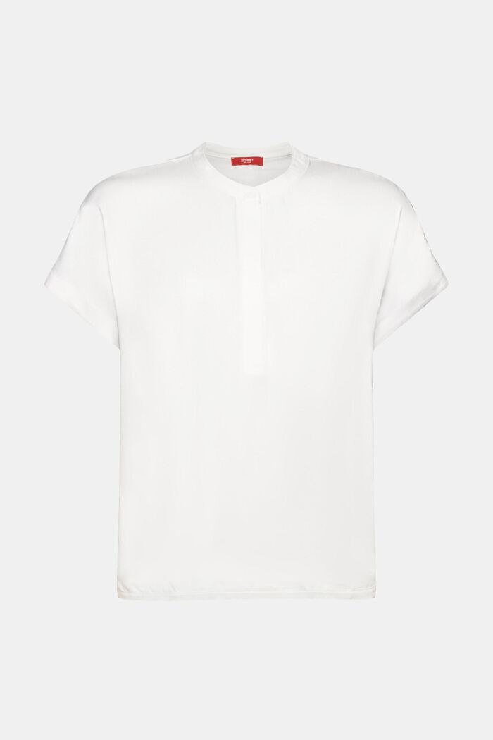 T-Shirt aus einem Materialmix, OFF WHITE, detail image number 6