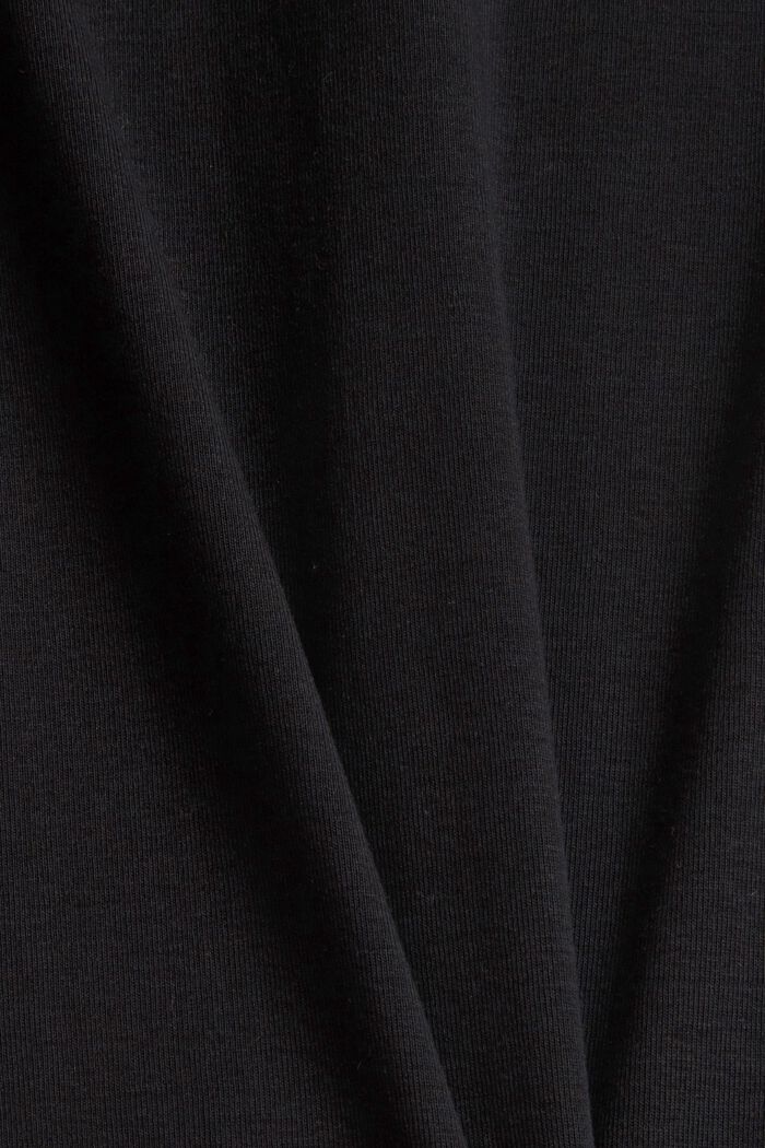 T-Shirt aus Baumwolle, BLACK, detail image number 4