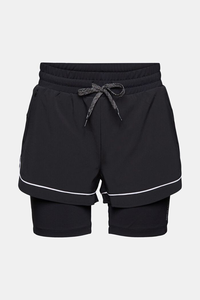 Recycelt: Shorts mit integrierten Tights, E-Dry