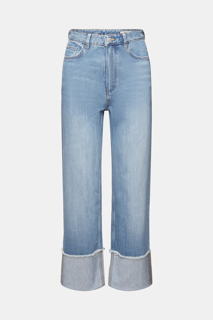 Verkürzte Jeans mit fixiertem Umschlag, TENCEL™