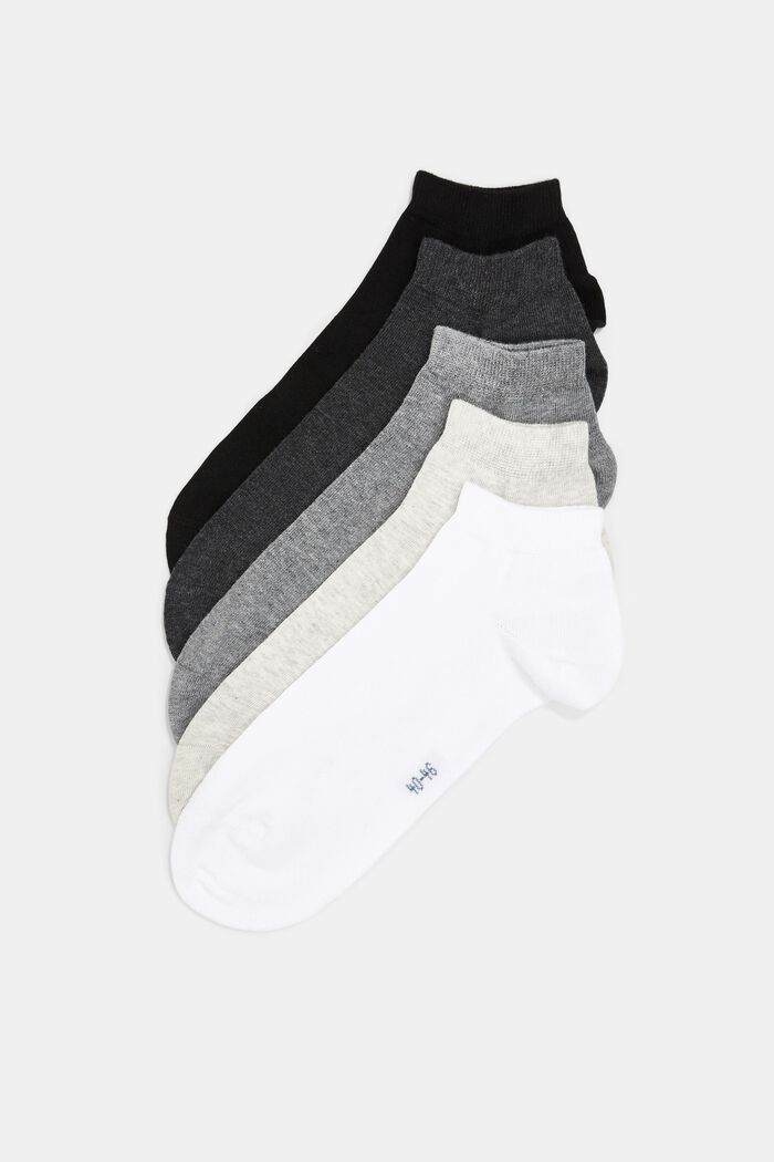 5er-Pack Sneakersocken, Bio-Baumwolle, BLACK/WHITE, detail image number 0