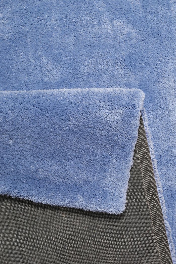 Hochflor-Teppich im unifarbenen Design, BLAU, detail image number 3