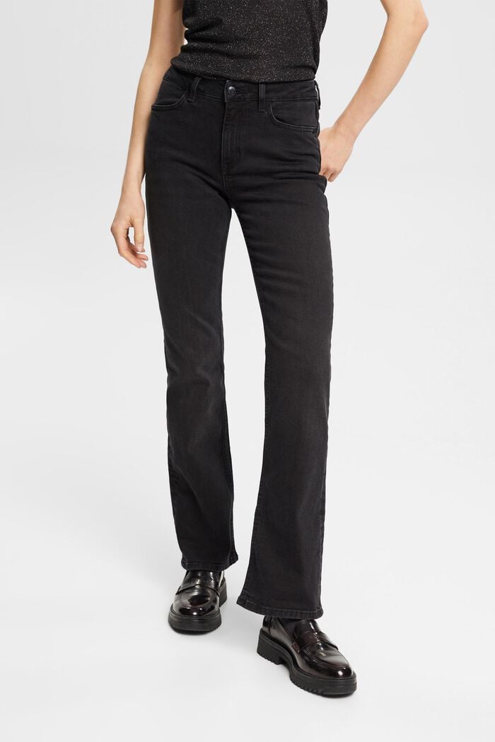 Bootcut Jeans mit mittlerer Bundhöhe, BLACK DARK WASHED, detail image number 0