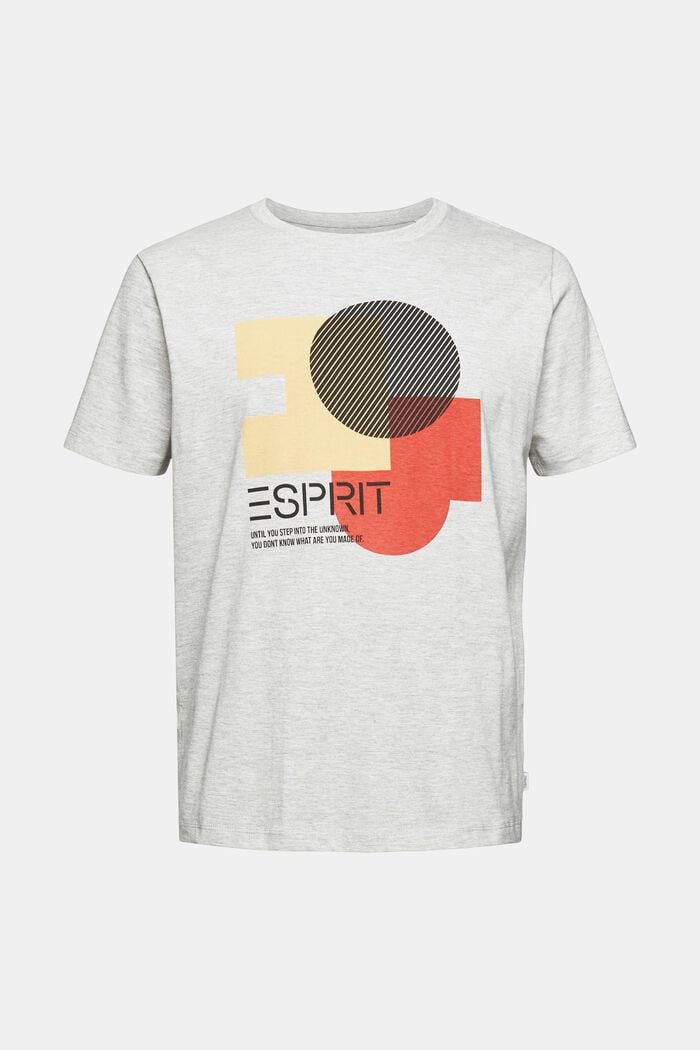 Jersey-T-Shirt mit Print, Bio-Baumwoll-Mix