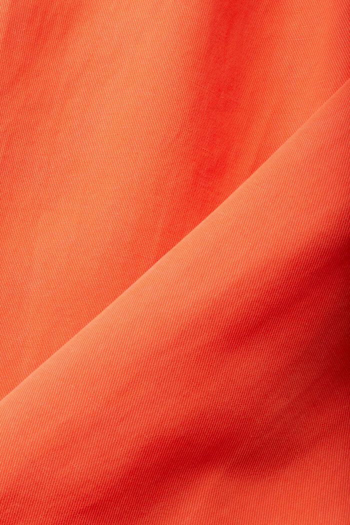 Leinenmix-Hose mit hohem Bund und Gürtel, ORANGE RED, detail image number 6