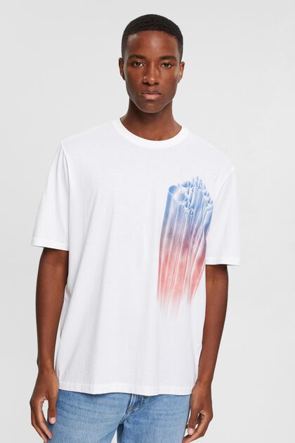 Shirt mit Grafikprint, WHITE, overview